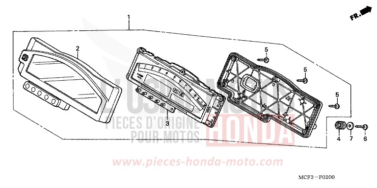 METER (VTR1000SPY/1/2/3) for VTR1000 SP-2 ROSS WHITE (NH196B) from 2003